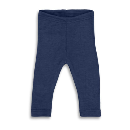Ekologiska babyleggings i ull- och silkesblandning från Engel, marinblå