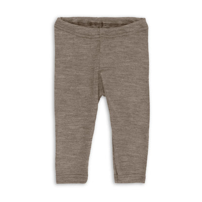 Ekologiska babyleggings i ull- och silkesblandning från Engel, valnöt