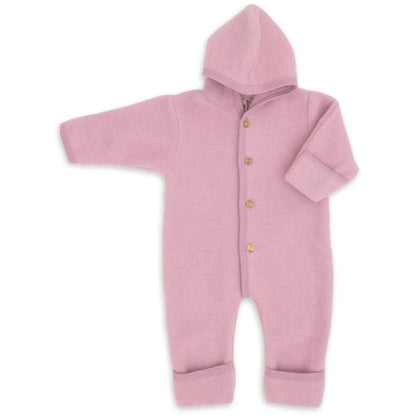 Babyoverall i ekologisk ullfleece från Engel, rosa