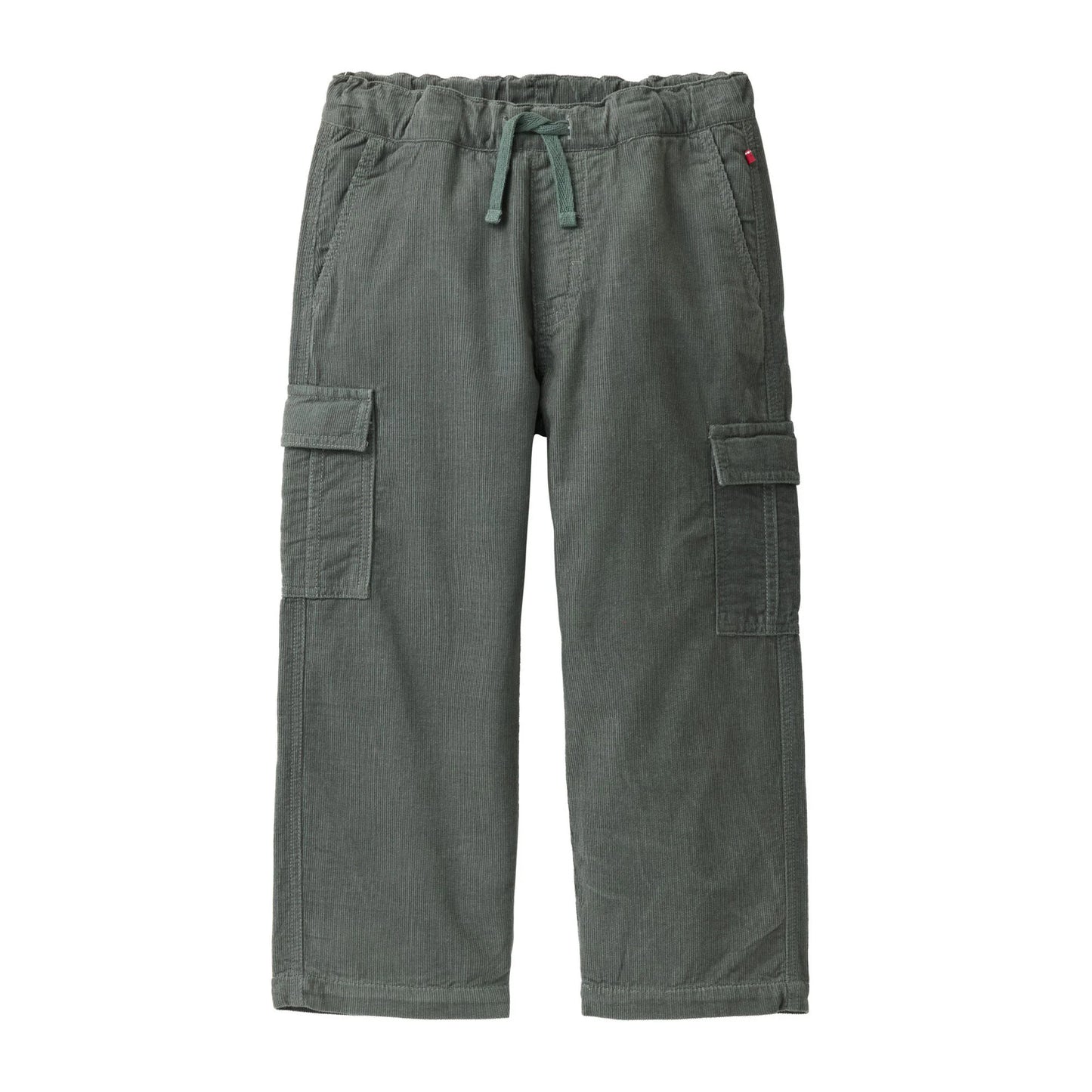 Gröna fodrade manchesterbyxor för barn i ekologisk bomull från People Wear Organic