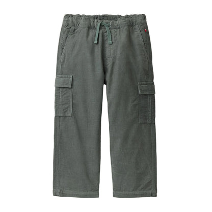 Gröna fodrade manchesterbyxor för barn i ekologisk bomull från People Wear Organic