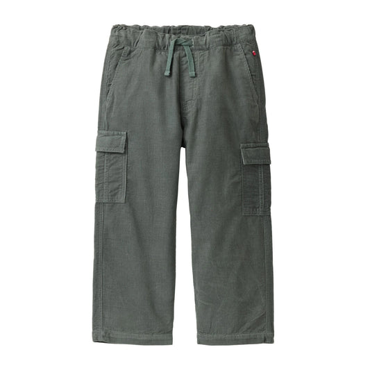 Gröna fodrade manchesterbyxor för barn i ekologisk bomull från People Wear Organic