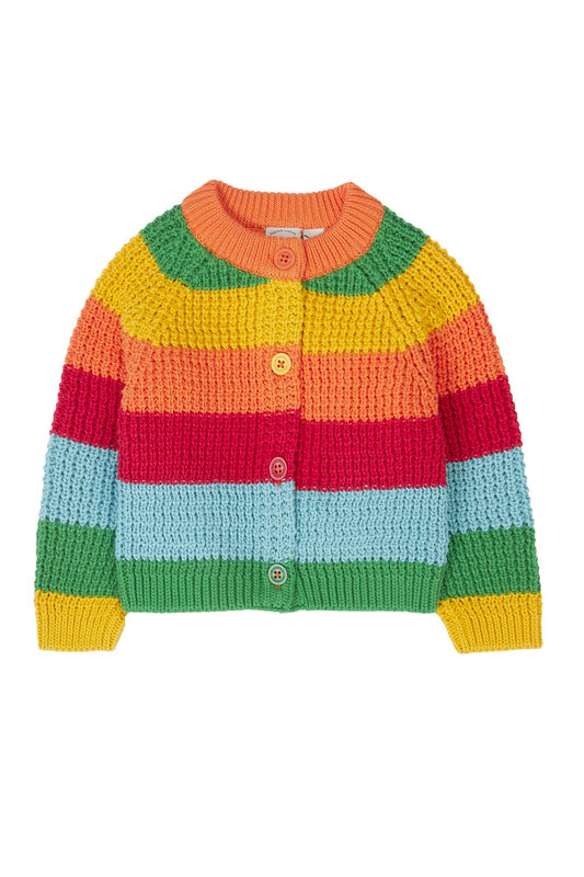 Frugi kofta för baby och barn med färgglada fält