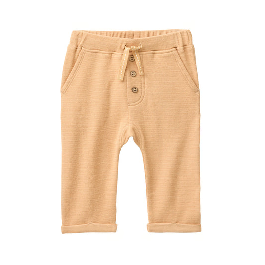 Honungsgula mjukisbyxor för baby i ekologisk bomull från People Wear Organic