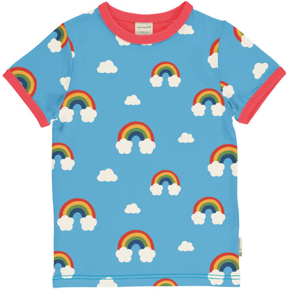 Ekologisk t-shirt för barn med regnbågar från Maxomorra