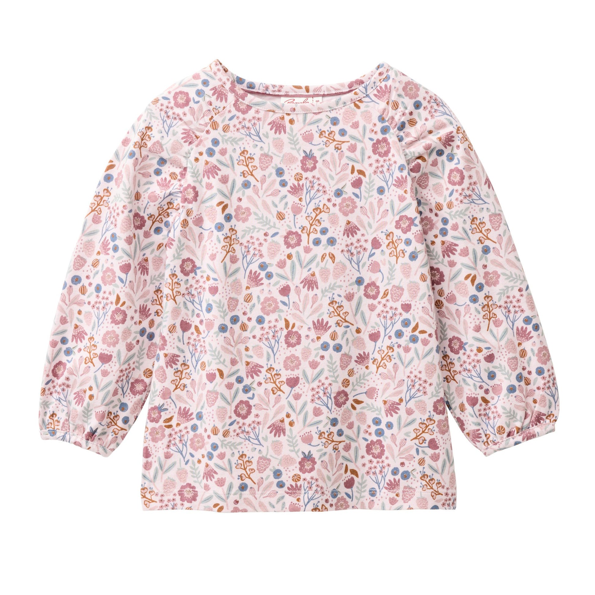 Rosa blommig topp för barn i ekologisk bomull från People Wear Organic