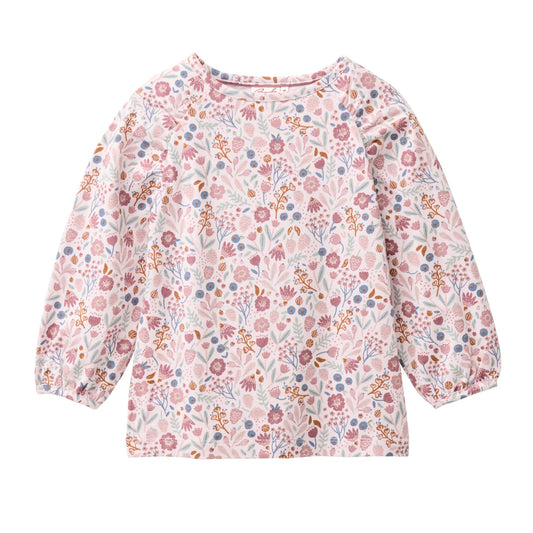 Rosa blommig topp för barn i ekologisk bomull från People Wear Organic