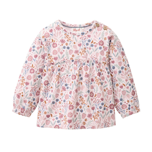 Ekologisk rosablommig topp för baby från People Wear Organic