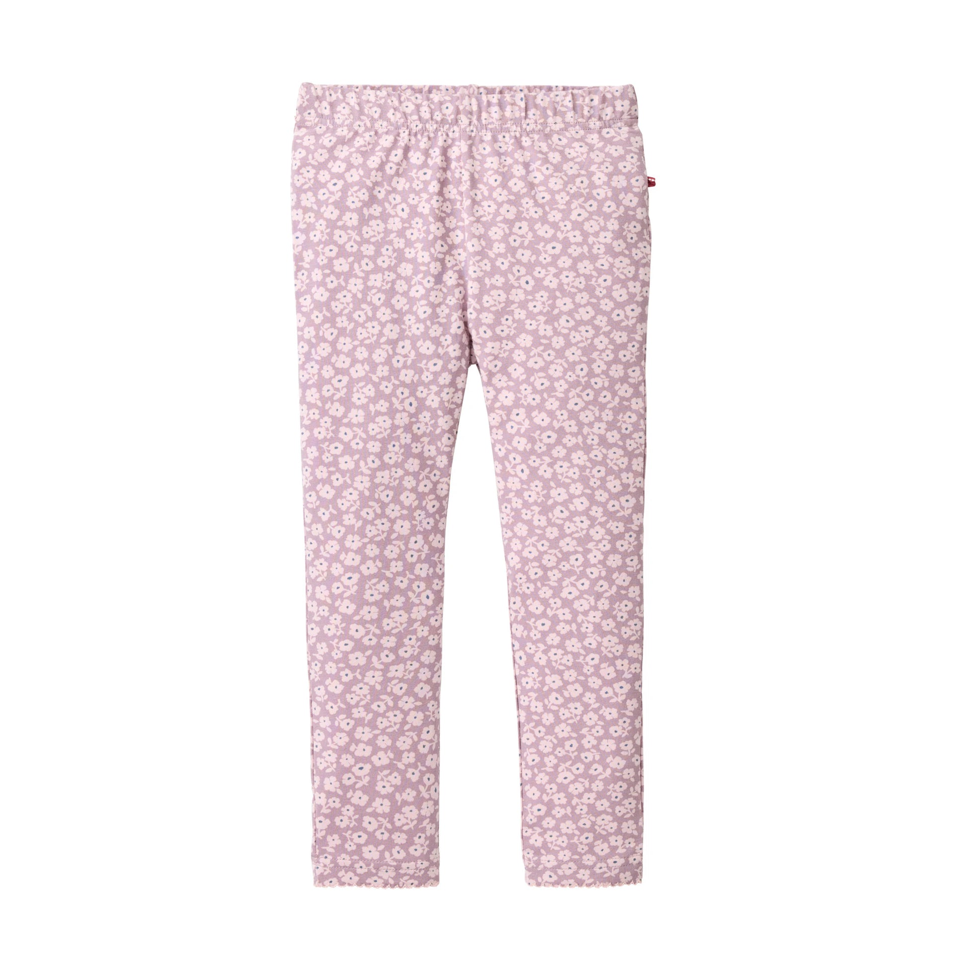 Ekologiska leggings för barn  i småblommig bomullstrikå från People Wear Organic