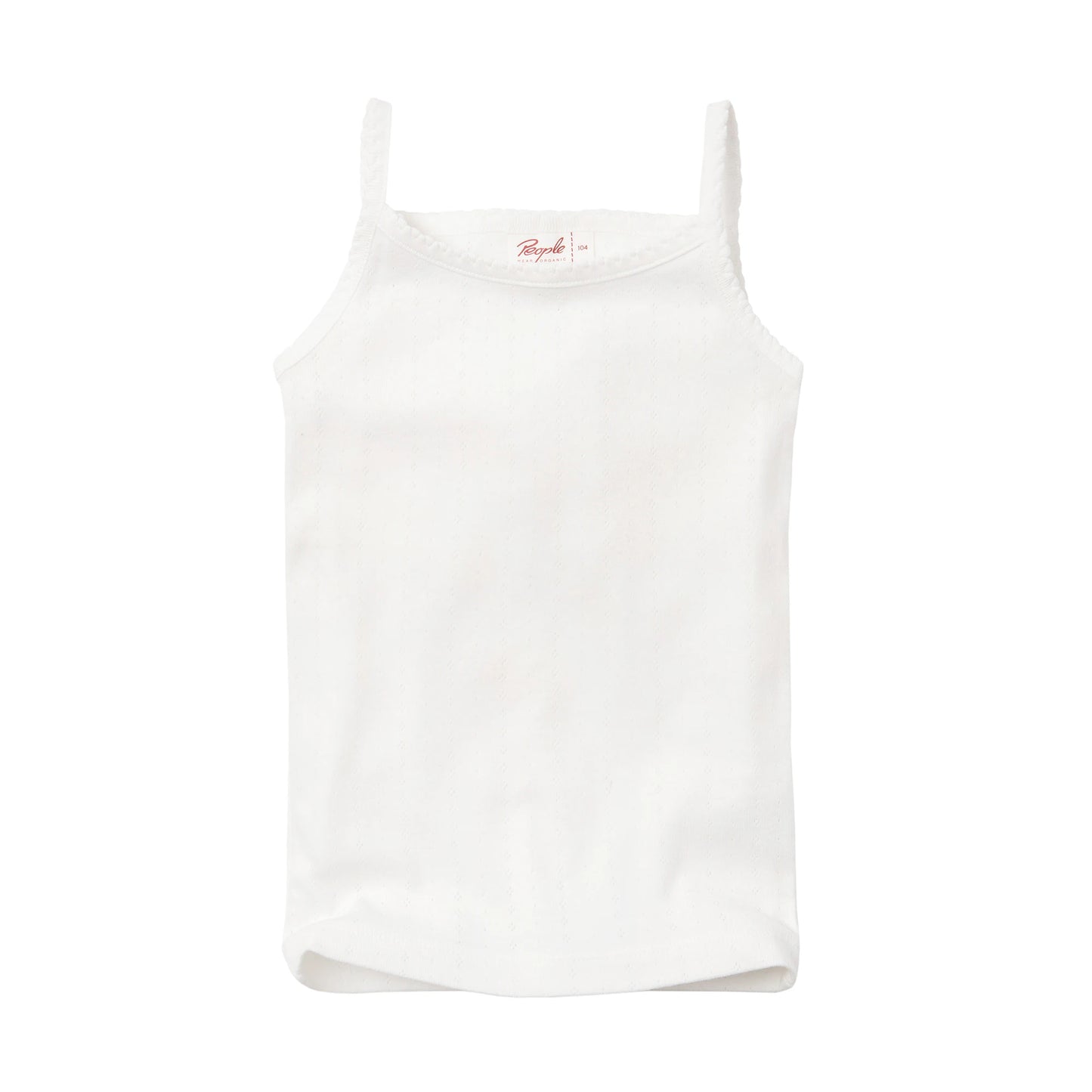 Ekologiskt linne för barn i vit pointelle från People Wear Organic