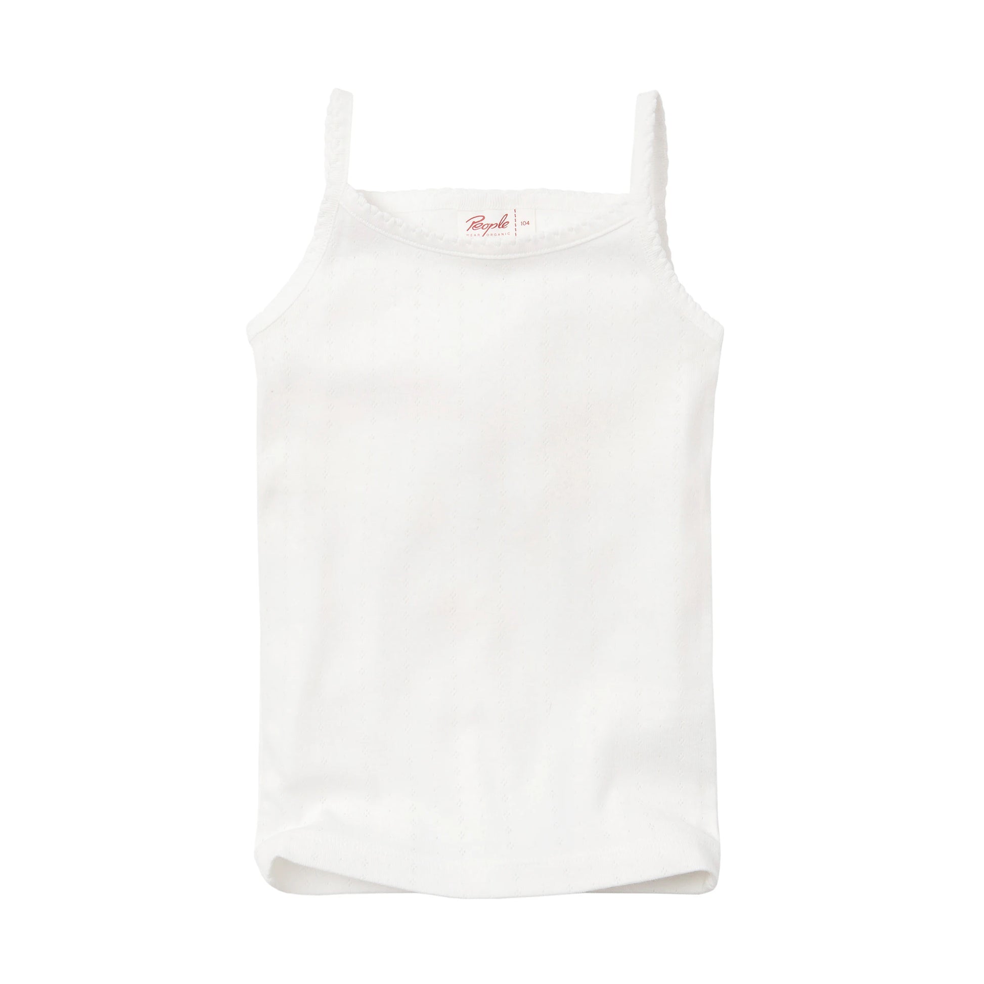 Ekologiskt linne för barn i vit pointelle från People Wear Organic